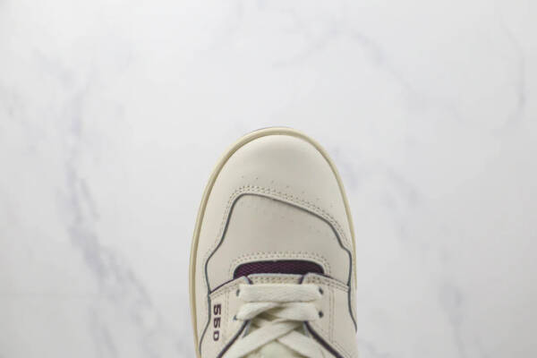 New Balance 550 Sea Salt Burgundy - Image 3